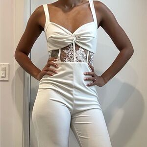 Lulu’s Elegant White Jumpsuit